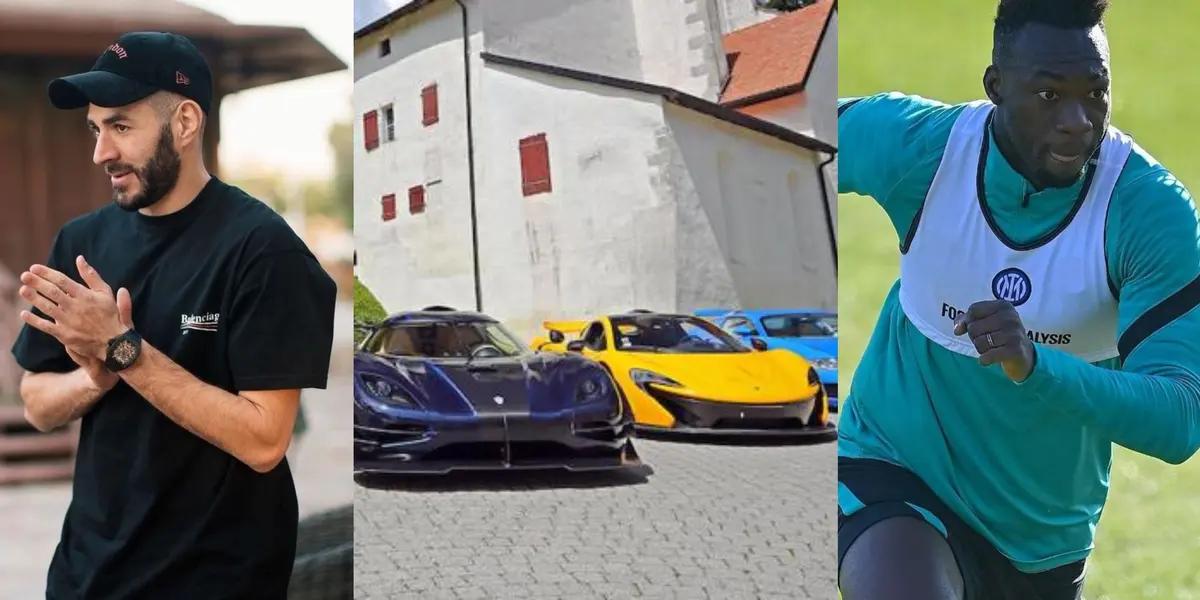 Felipe Caicedo ha amasado una gran fortuna a lo largo de su carrera y ha armado una gran colección de autos de lujo, dicha colección queda totalmente reducida ante la imponente galeria de autosde lujo que posee Karim Benzema.