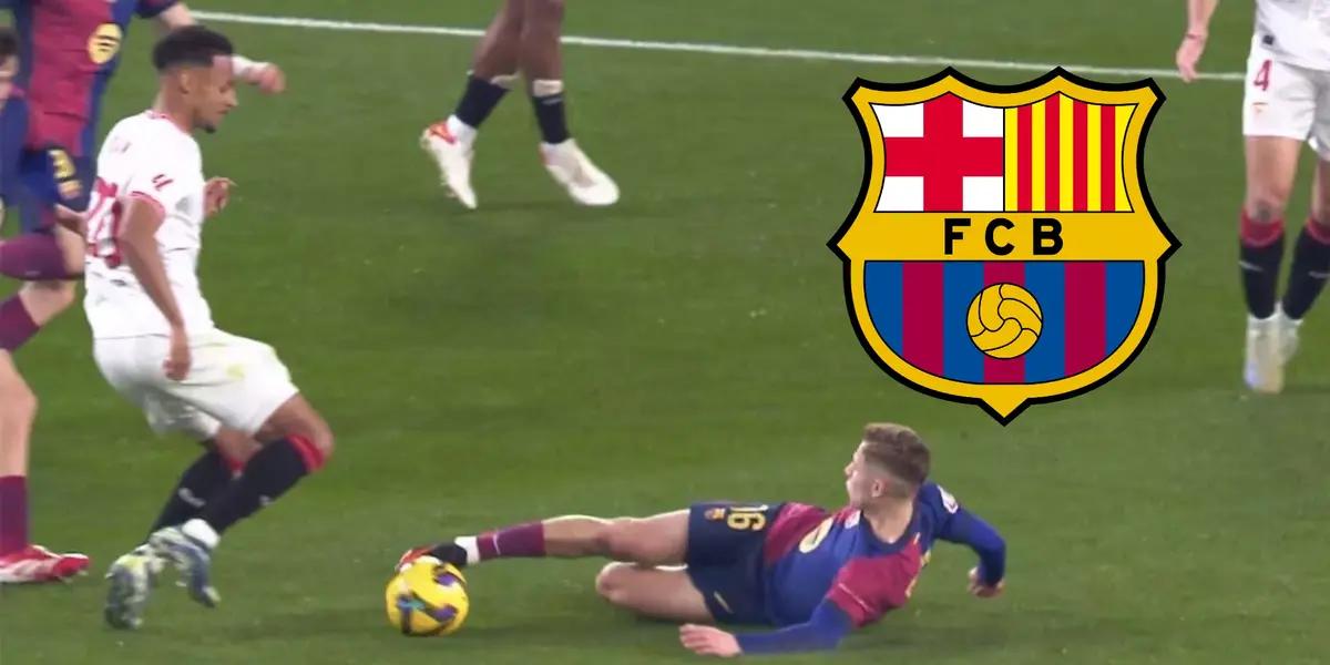 Fermín López vio una roja contra el Sevilla por esta acción