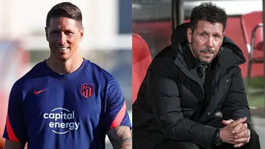 Fernando Torres y Diego Simeone, entrenadores en Atlético de Madrid