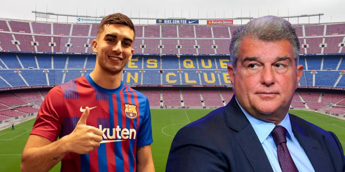 Ferrán Torres tuvo una actitud en respuesta de sus rumores de salida de FC Barcelona por parte de Joan Laporta