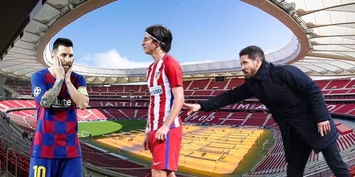 Filipe Luis recordó varios pasajes de sus enfrentamientos con Lionel Messi y como lo llamaba Simeone