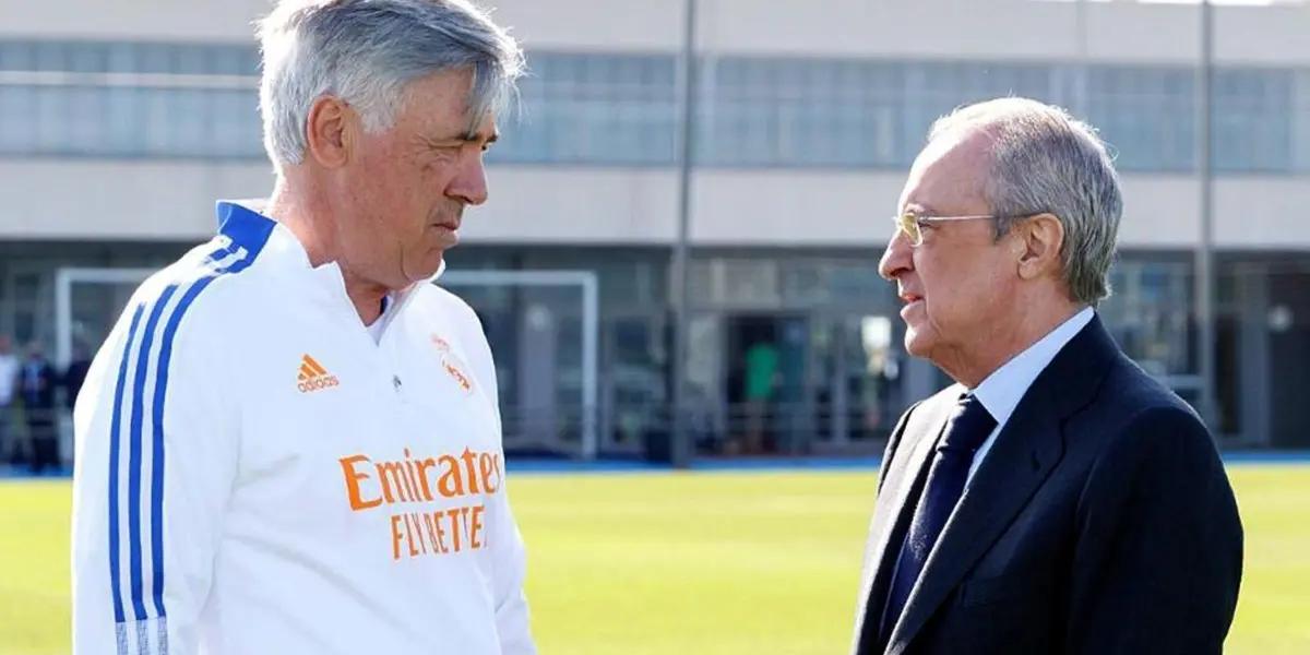 Florentino Pérez también está inmiscuido en las alineaciones del Real Madrid, aunque el entrenador es Carlo Ancelotti