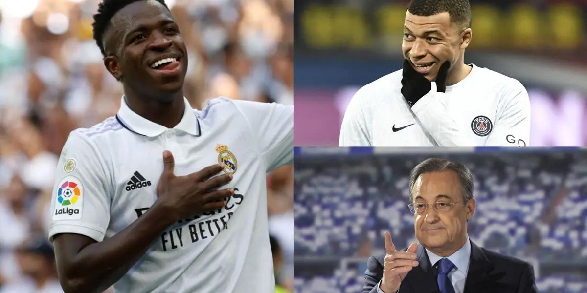 Florentino Pérez le puso precio al crack brasileño y lo llenó de elogios, dejando de lado a Kylian Mbappé.