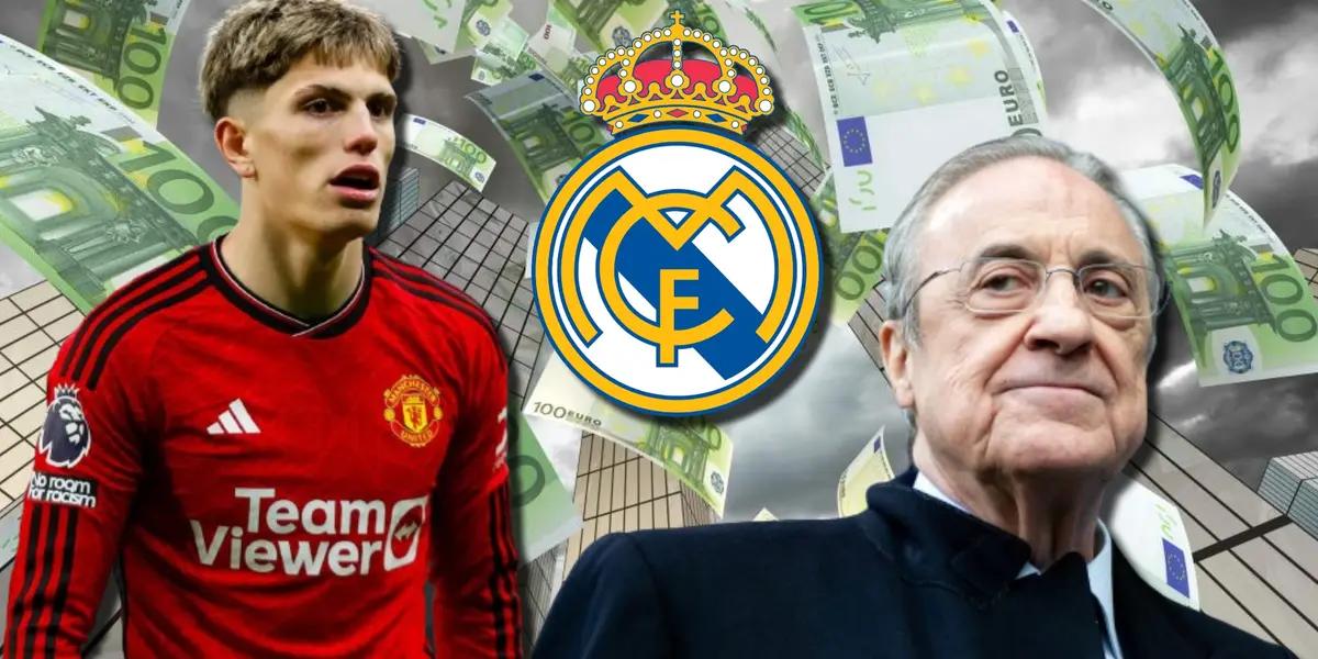 Florentino Pérez lo quiere pero esto debe pagar el Madrid al United por Garnacho