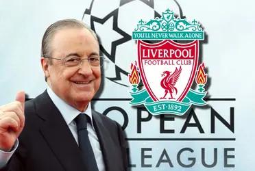 Florentino Pérez sigue avanzando y buscando nuevos clubes que se unan a la Supeliga, Liverpool los rechazó pero no ha dado su última palabra