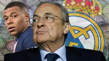 Florentino Pérez y Kylian Mbappé, próximo jugador del Real Madrid
