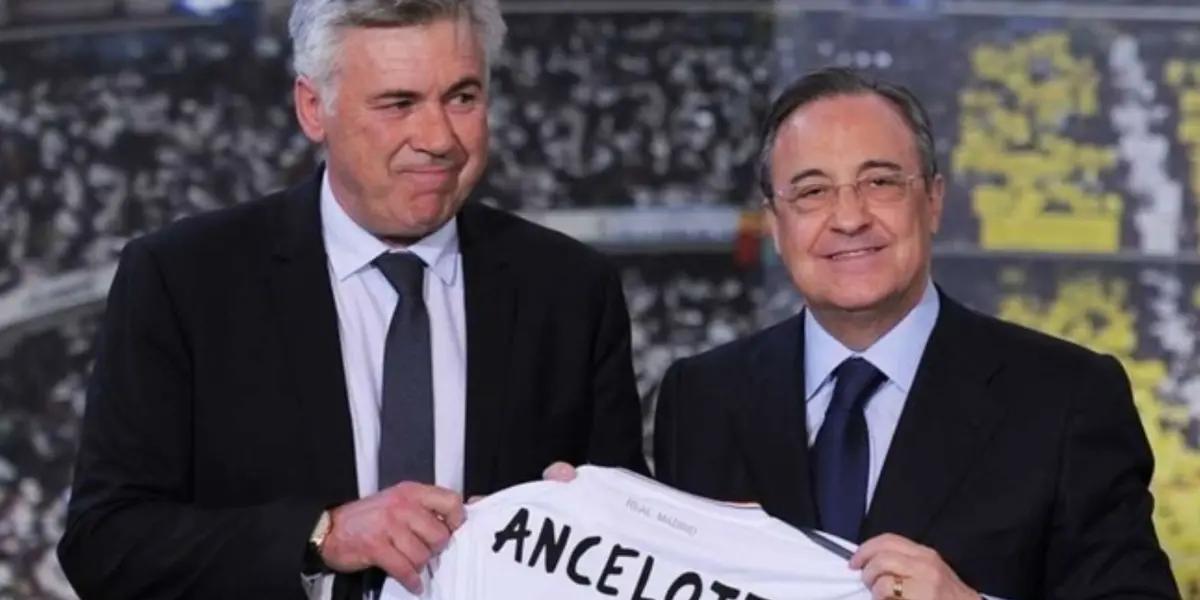 Florentino ya se reunió con Carlo Ancelotti para mostrar su malestar por cómo juega en Real Madrid y su puesto no está seguro