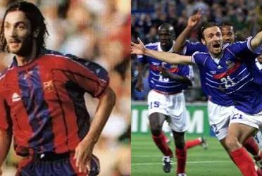 Fue campeón del mundo con Francia en el Mundial 1998, jugó en el Barcelona y a pesar de ser delantero no convirtió goles, Christophe Dugarry actualmente trabaja en la radio donde gana una fortuna.