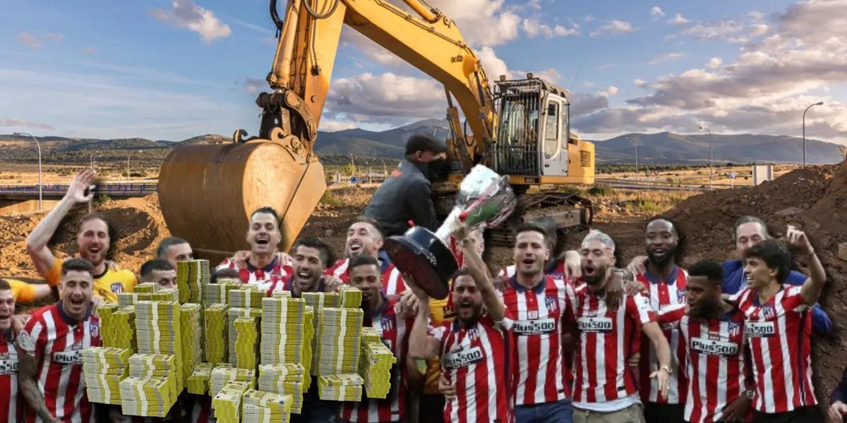 Ganó 9 millones y levantó 5 títulos con el Atleti, ahora apareció manejando una excavadora
