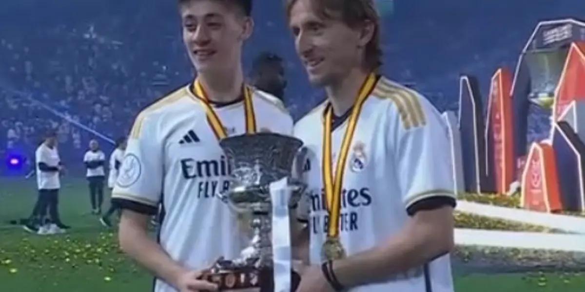 Ganó su 1er título con el Madrid tras humillar al Barça y así festejó Arda Guler