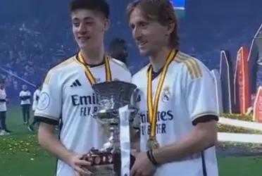 Ganó su 1er título con el Madrid tras humillar al Barça y así festejó Arda Guler