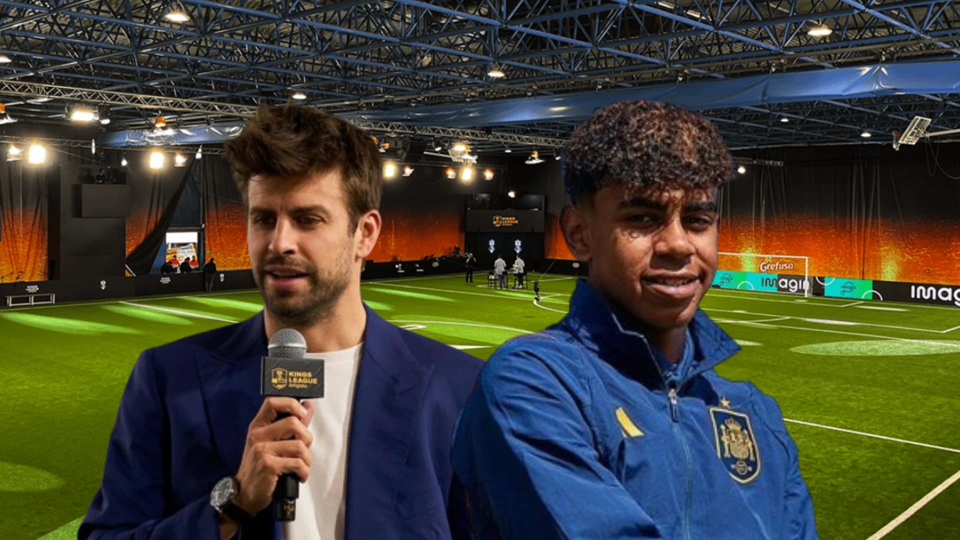 Gerard Piqué y Lamine Yamal