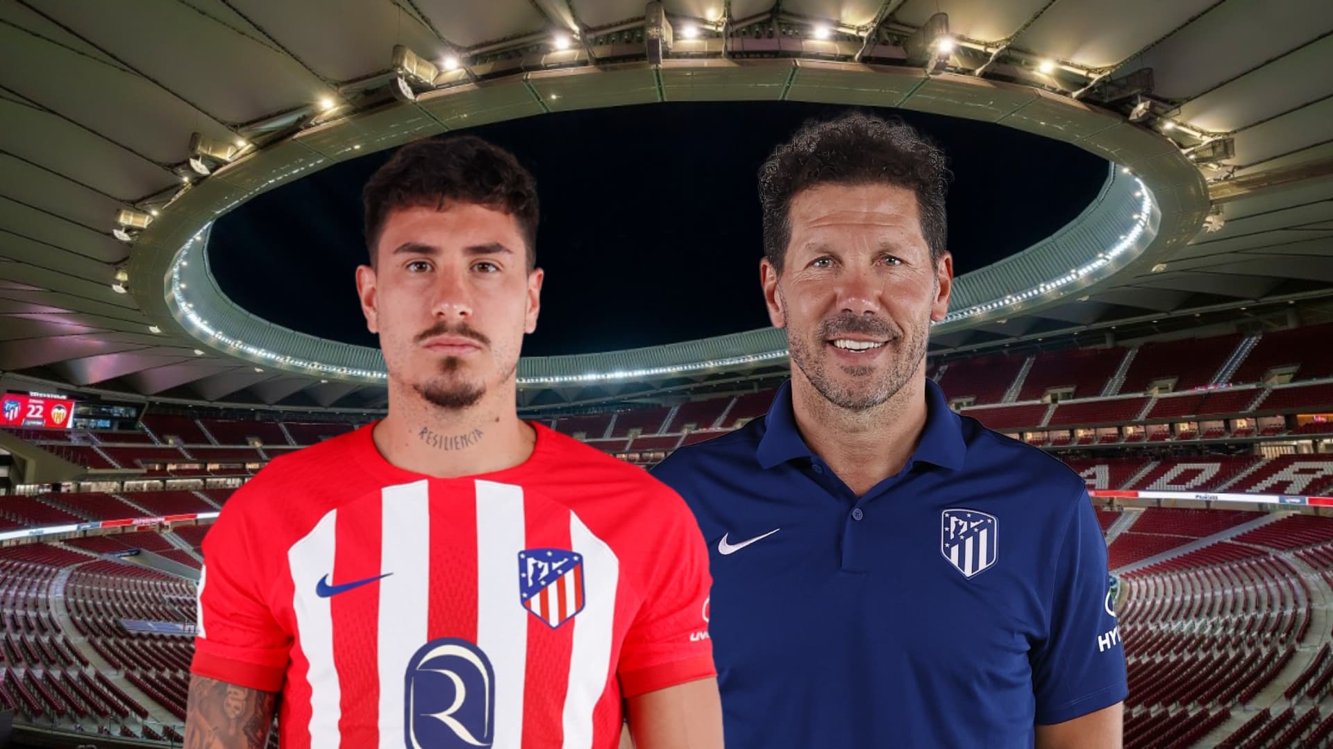 Giménez y Cholo Simeone