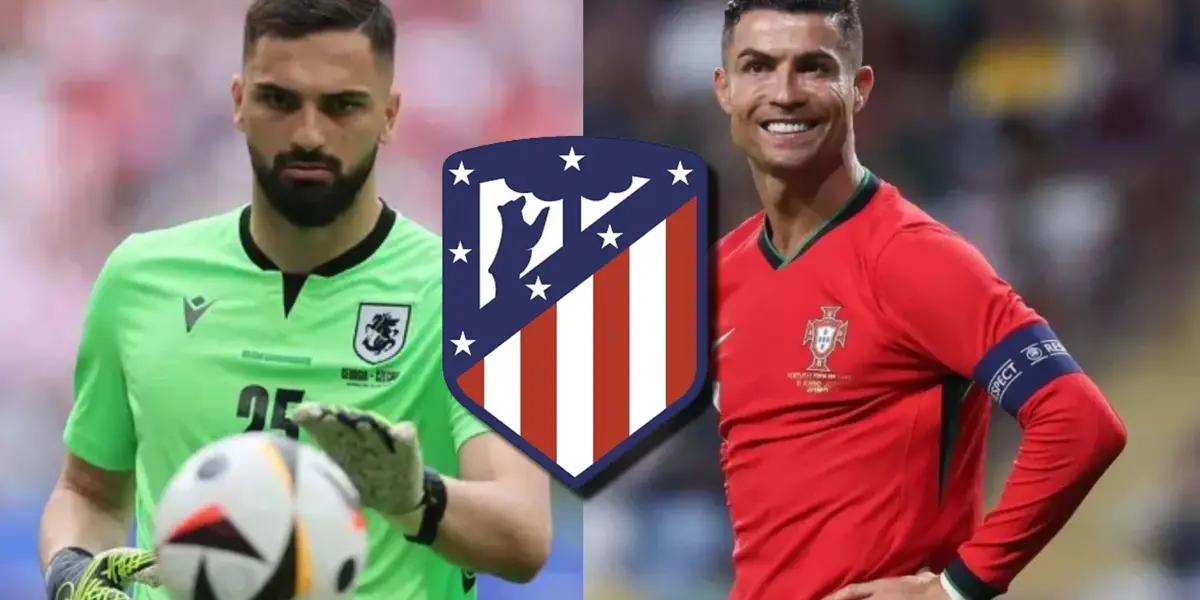 Giorgi Mamardashvili y Cristiano Ronaldo / Foto: Collage