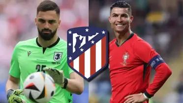 Giorgi Mamardashvili y Cristiano Ronaldo / Foto: Collage