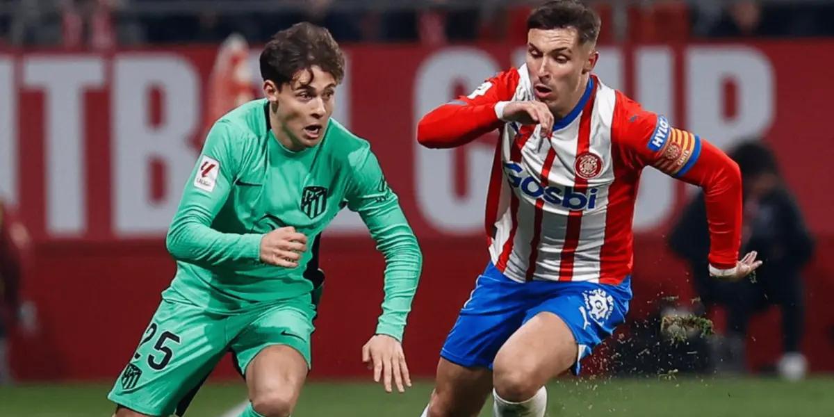 Girona es ampliamente superior contra los de Diego Simeone y aprovechó para ponerse arriba 1-0 luego de un gran gol de Valery Fernández. Aunque apareció Morata para el 1-1.