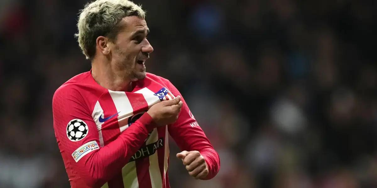 Griezmann celebrando un gol con el Atleti