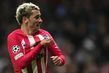 Griezmann celebrando un gol con el Atleti