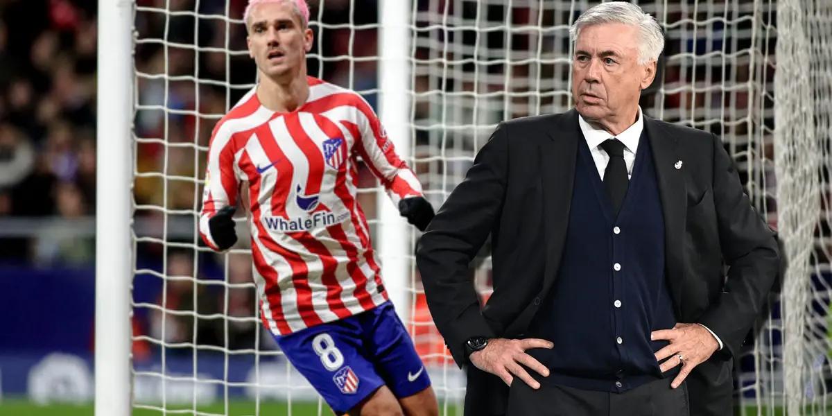 Griezmann se burló tras empate del Atleti al Madrid, mira lo que dijo Ancelotti