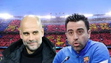 Guardiola y Xavi, fonde Camp Nou