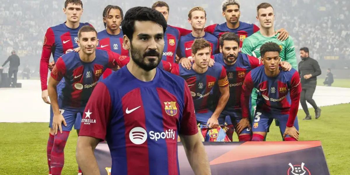 Gündogan en FC Barcelona, jugadores alineados