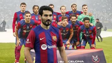Gündogan en FC Barcelona, jugadores alineados