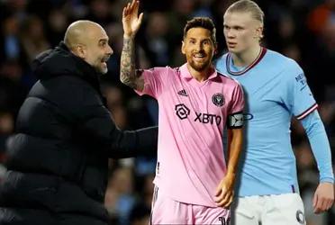 Haaland fue figura en el Manchester City, pero Guardiola sigue prefiriendo a Messi y esto dijo
