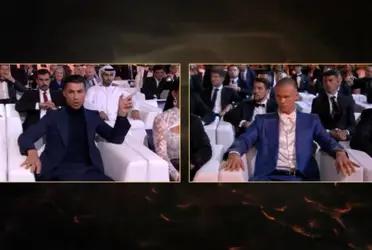 Haaland no lo podía creer, esta cara puso luego que CR7 lo señaló como número 1