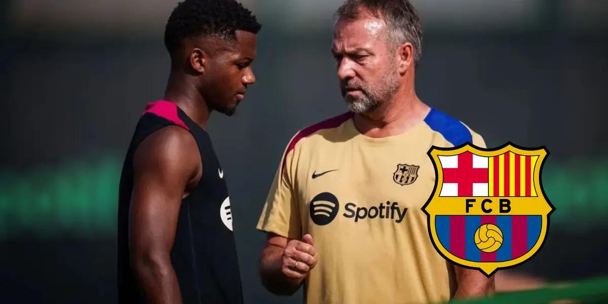 Hansi Flick - Ansu Fati (Foto: X)