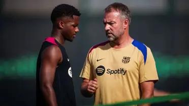 Hansi Flick - Ansu Fati (Foto: X)