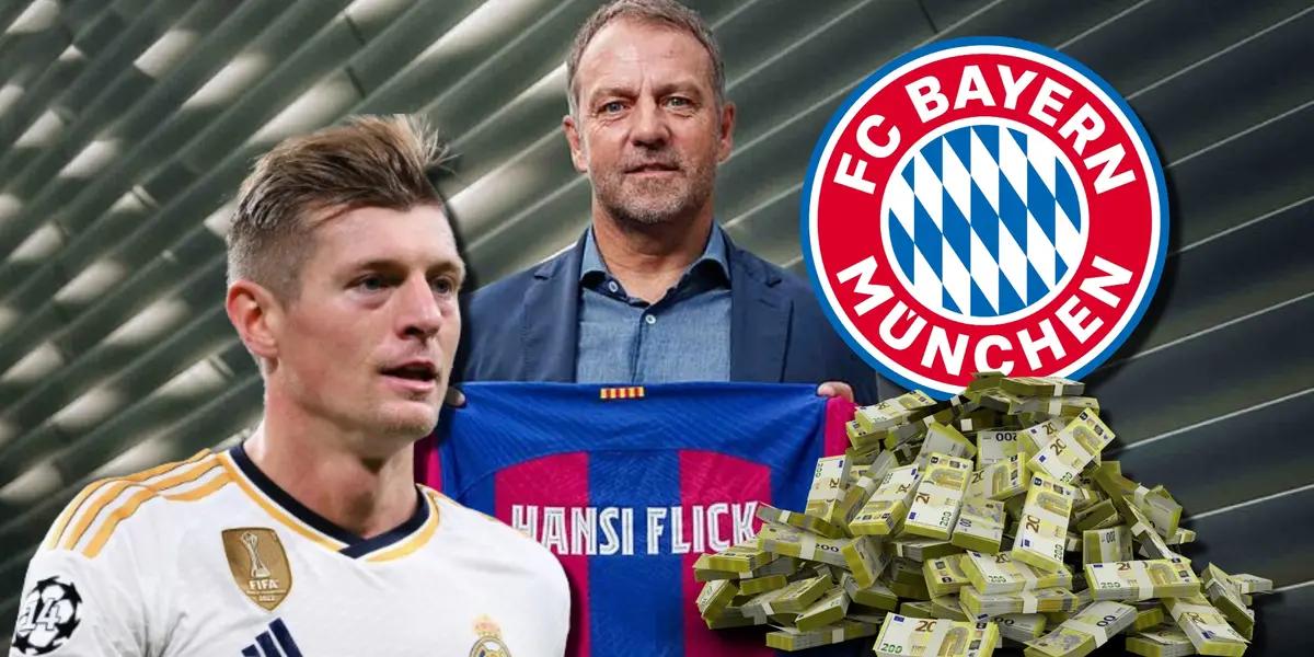 Hansi Flick, entrenador del FC Barcelona, y Toni Kroos