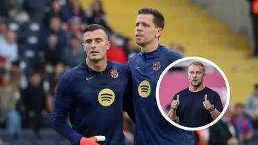 Hansi Flick - Iñaki Peña - Wojciech Szczesny (Foto: X)