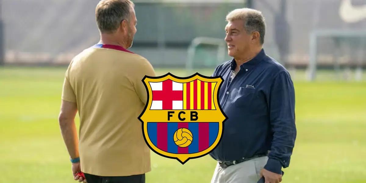 Hansi Flick - Joan Laporta (Foto: FC Barcelona)