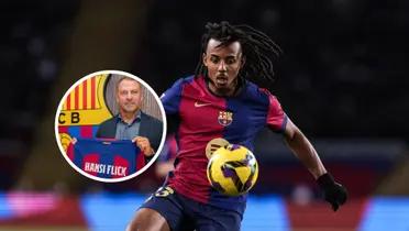 Hansi Flick - Jules Koundé (Foto: X del FC Barcelona)