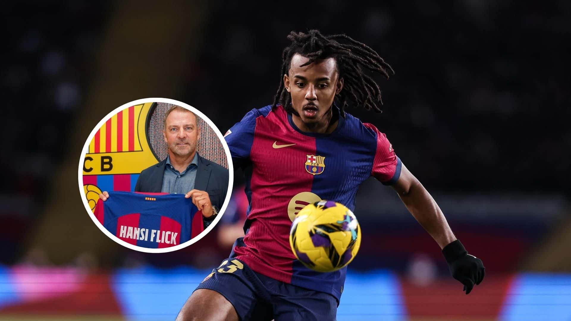 Hansi Flick - Jules Koundé (Foto: X del FC Barcelona)