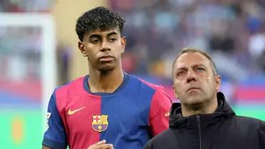 Hansi Flick - Lamine Yamal (Foto: FC Barcelona)