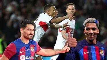 Ílkay Gundogan y Ronald Araújo, jugadores del FC Barcelona