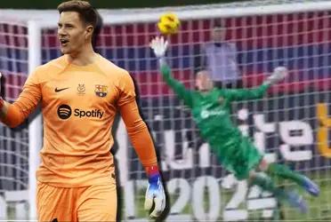 Iñaki Peña no dejó que su portería sea vulnerada, en el cotejo entre FC Barcelona ante Atlético de Madrid