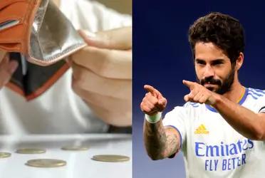 Isco Alarcón ahora no tiene equipo y mira el nuevo equipo, luego de valer 90 millones en el Real Madrid