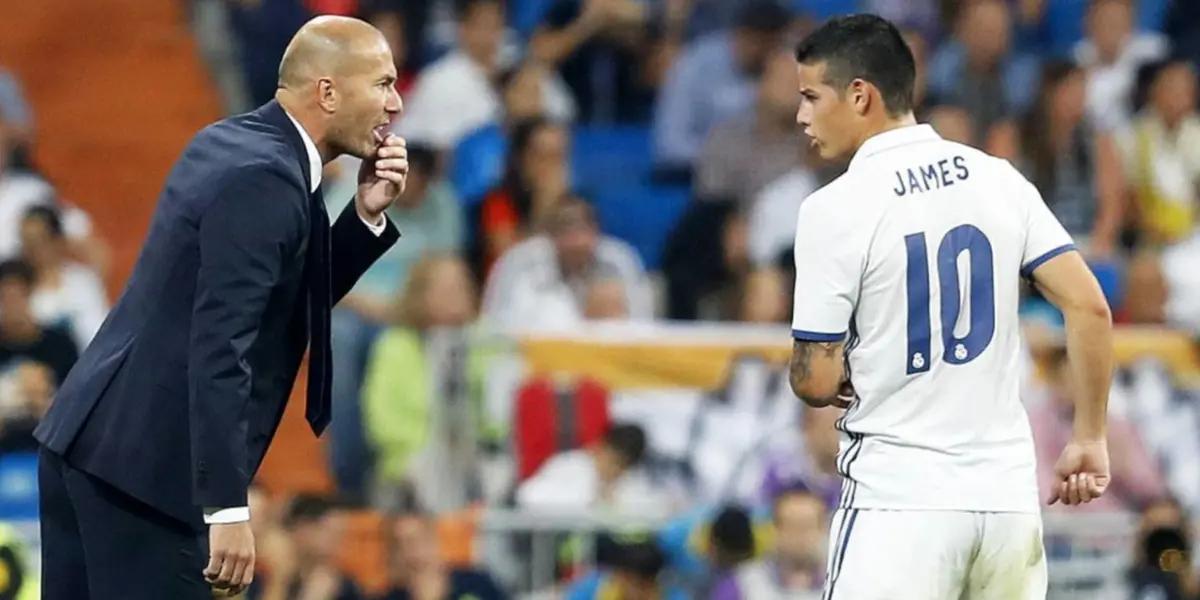 James Rodríguez le dedicó unas palabras a Zinedine Zidane a quien muchos señalan como el culpable de su salida Real Madrid