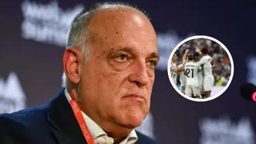 Javier Tebas Foto: LaLiga y Real Madrid