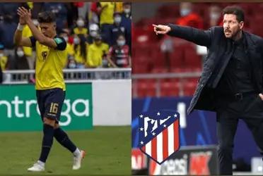 Jeremy Sarmiento sería una gran opción para el Atlético Madrid dado su bajo costo, 12 millones de euros, poder de reventa y que le daría al ataque del equipo colchonero velocidad y gambeta.