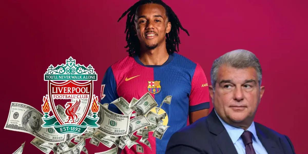 Joan Laporta - Jules Koundé (Foto: FC Barcelona)