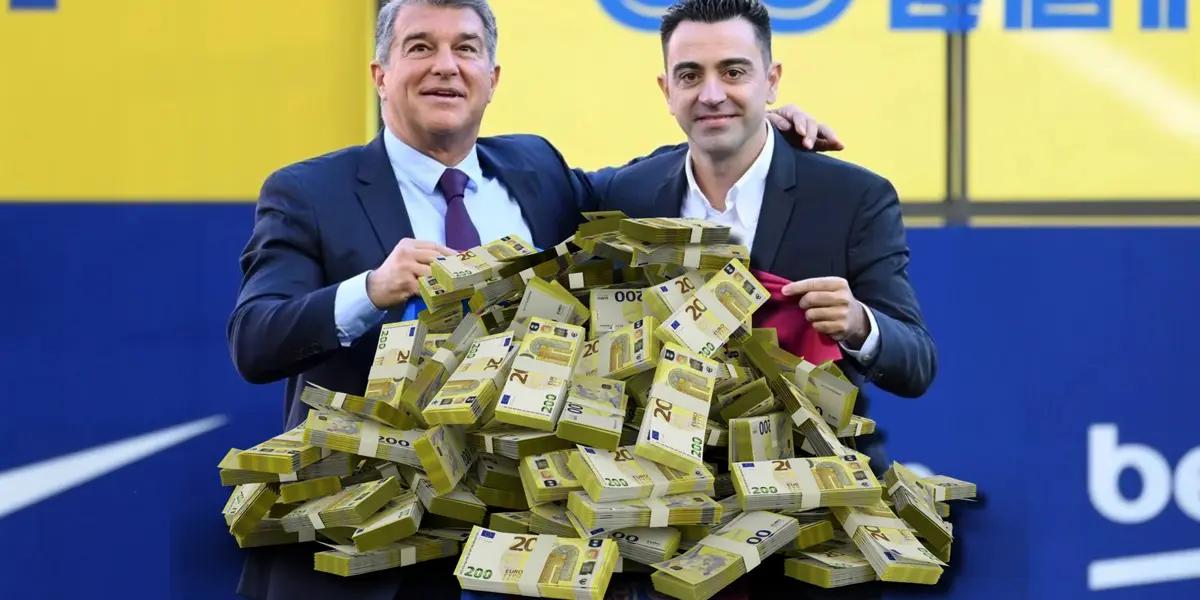 Joan Laporta y Xavi Hernández, del FC Barcelona