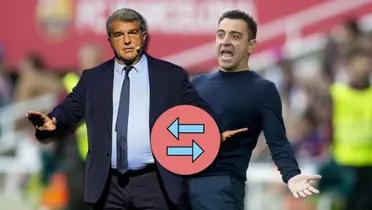 Joan Laporta y Xavi Hernández, FC Barcelona