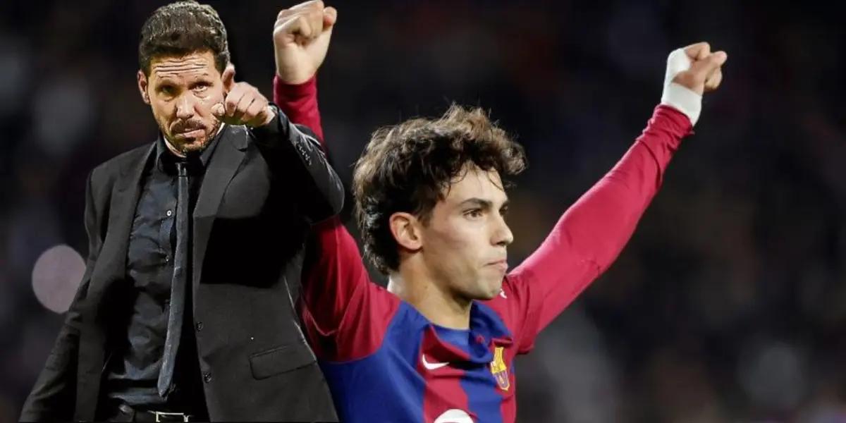 Joao Félix anotó el tanto de la victoria para el FC Barcelona sobre Atleti, pero Simeone no le perdió de vista en el partido