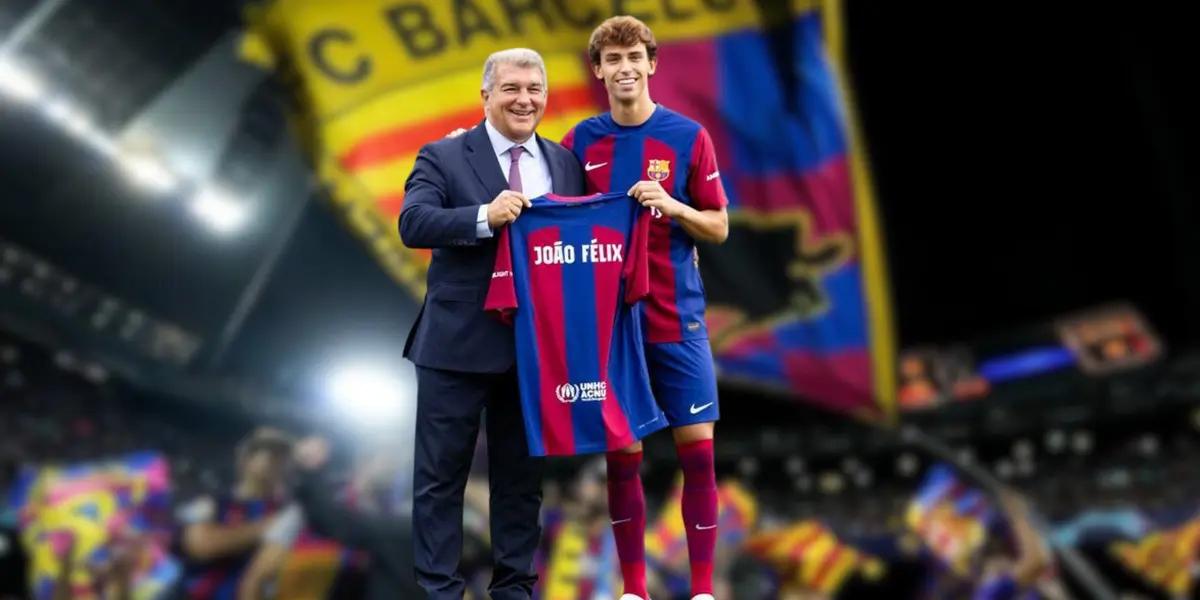 Joao Félix tuvo su presentación en FC Barcelona y tuvo un gesto que enloqueció a los fanáticos