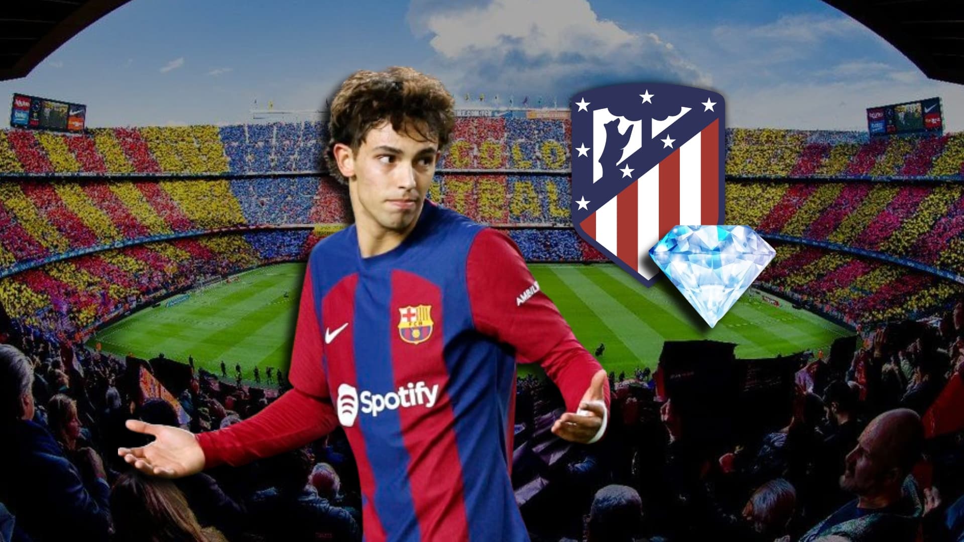 Joao Félix vistiendo los colores del FC Barcelona.