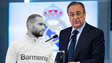 Jonathan Tah - Florentino Pérez (Foto: Real Madrid)