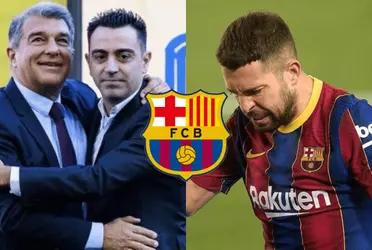 Jordi Alba se sentiría menospreciado nuevamente en Barcelona dado que es suplente y buscarían otro lateral más.